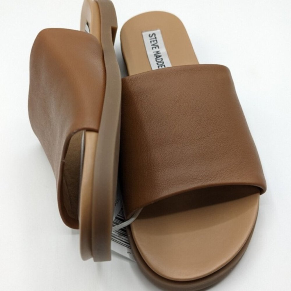 Ladies Tan Leather Sandals Slippers